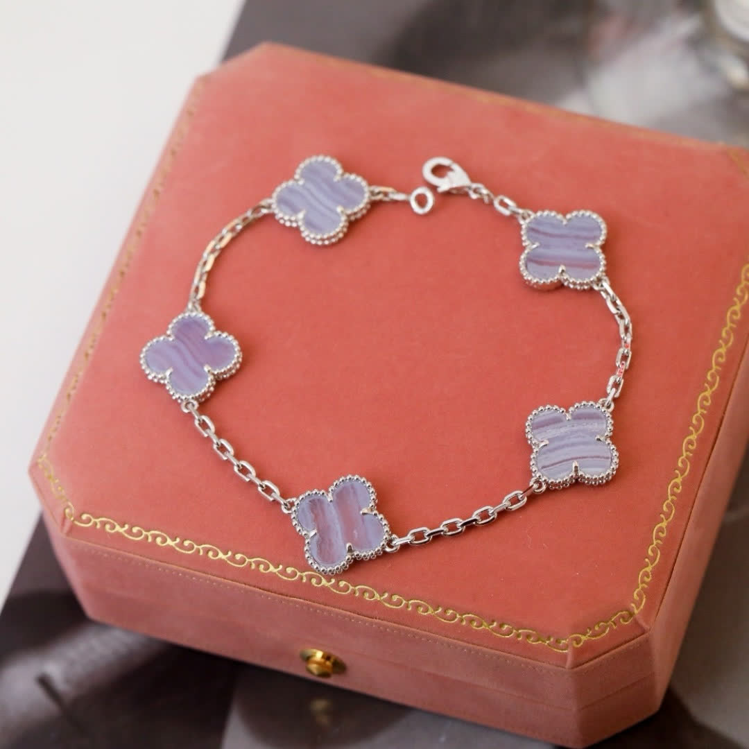 Van Cleef & Arpels Alhambra Blue Opal Bracelet